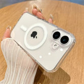 Magnetic Clear Case Cover For iPhone 16, 16 Plus, 16 Pro and 16 Pro Max w/ Gift - FIXgenie